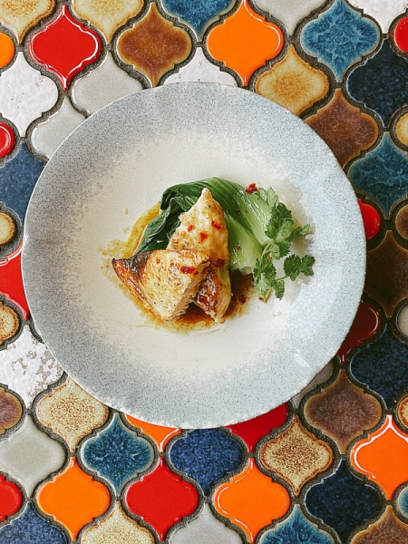 メカジキのムニエル　タイ風テリヤキソース